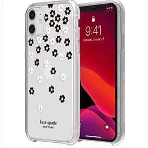 kate spade New York Protective Case for iPhone 12 Mini, Scattered Flowers/Clear